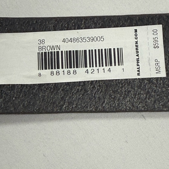 $595 Ralph Lauren Purple Label Italy Brown Gold Stirrup Vachetta Leather Belt - Picture 6 of 13